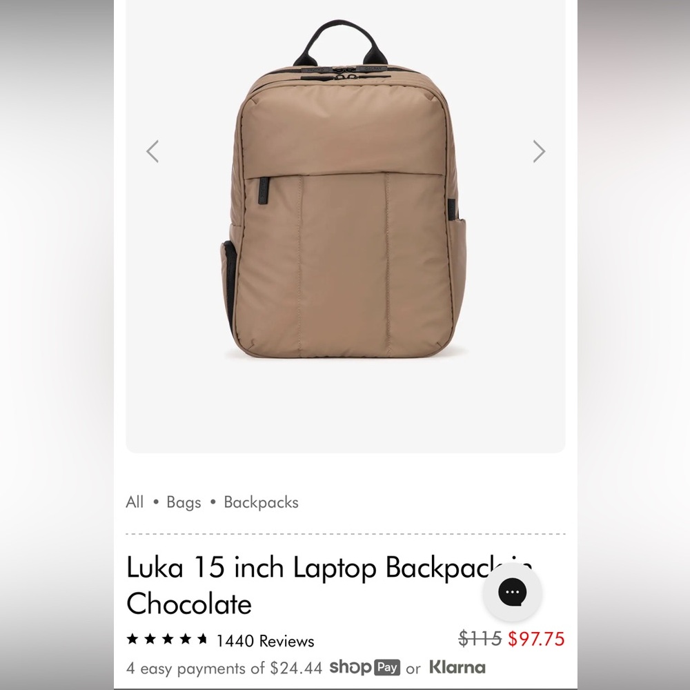 Calpak 15” Laptop Backpack in Chocolate